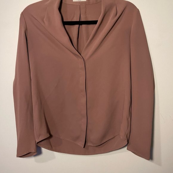 Babaton Tan V-Neck Blouse - Picture 3 of 13